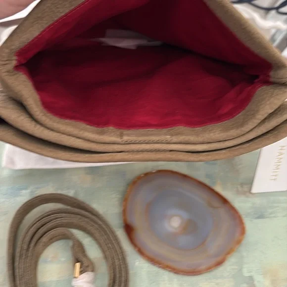 Hammitt DUKE PLUME MOSS
NUBUCK Leather Med Crossbody
Clutch Shoulder Bag NWT - Picture 3 of 4